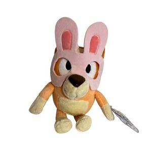 Bluey Bingo Plush With Easter Bunny Glasses Mask Stuffed Toy With Tag